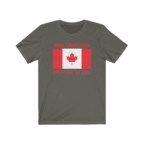 100% Canadian, From Eh To Zed-T-Shirt for Women - Canadian Fox