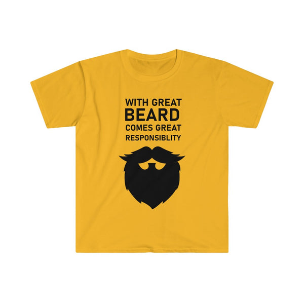 With Great Beard Comes Great Responsibility-T-Shirt for Men - Canadian Fox