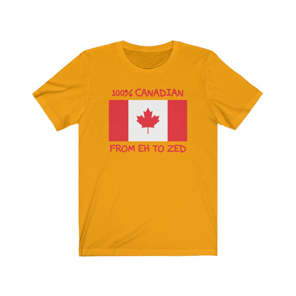 100% Canadian, From Eh To Zed-T-Shirt for Women - Canadian Fox