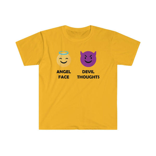 Angel Face, Devil Thoughts-T-Shirt for Men - Canadian Fox