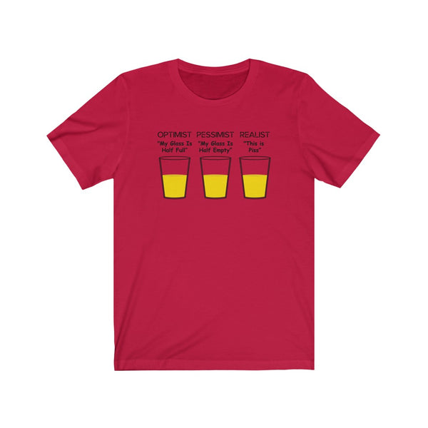 Optimist, Pessimist, Realist-T-Shirt for Women - Canadian Fox