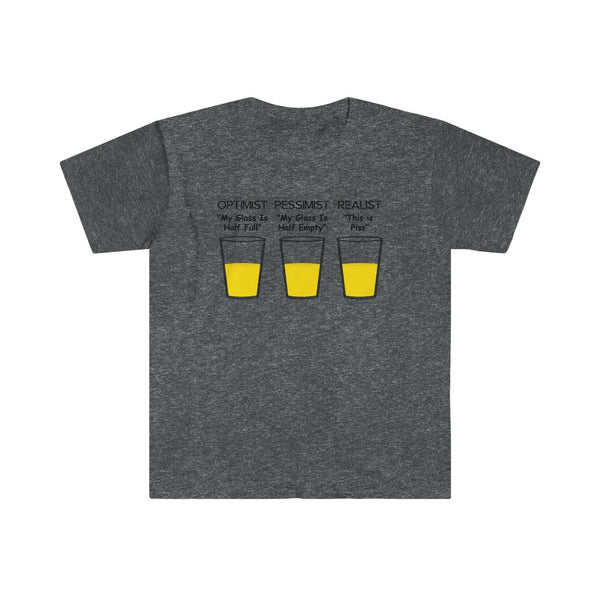 Optimist, Pessimist, Realist-T-Shirt for Men - Canadian Fox