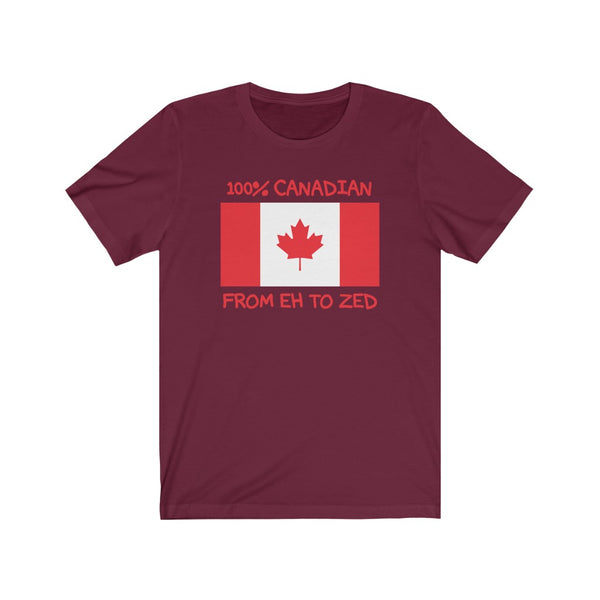 100% Canadian, From Eh To Zed-T-Shirt for Women - Canadian Fox