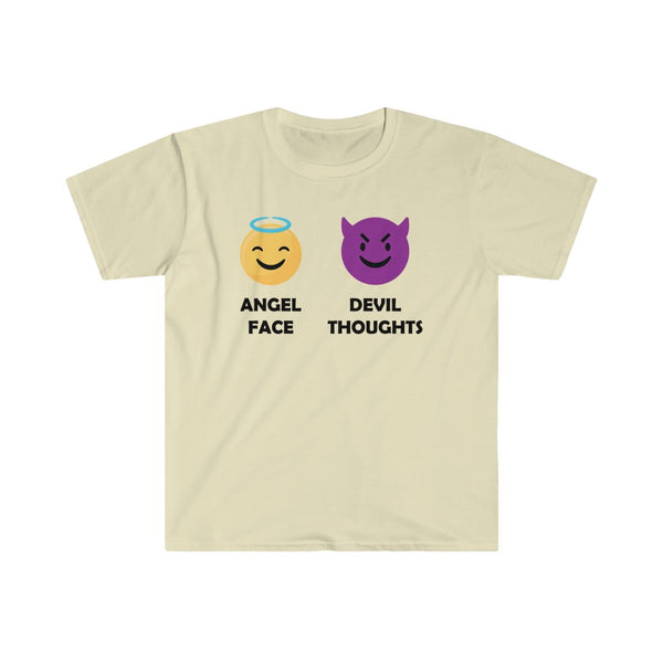 Angel Face, Devil Thoughts-T-Shirt for Men - Canadian Fox