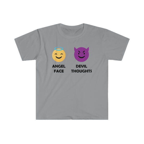 Angel Face, Devil Thoughts-T-Shirt for Men - Canadian Fox