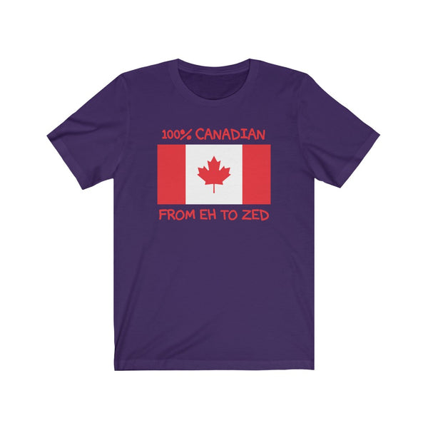 100% Canadian, From Eh To Zed-T-Shirt for Women - Canadian Fox