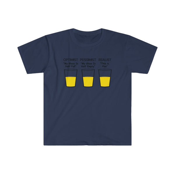 Optimist, Pessimist, Realist-T-Shirt for Men - Canadian Fox