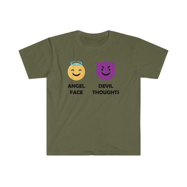 Angel Face, Devil Thoughts-T-Shirt for Men - Canadian Fox