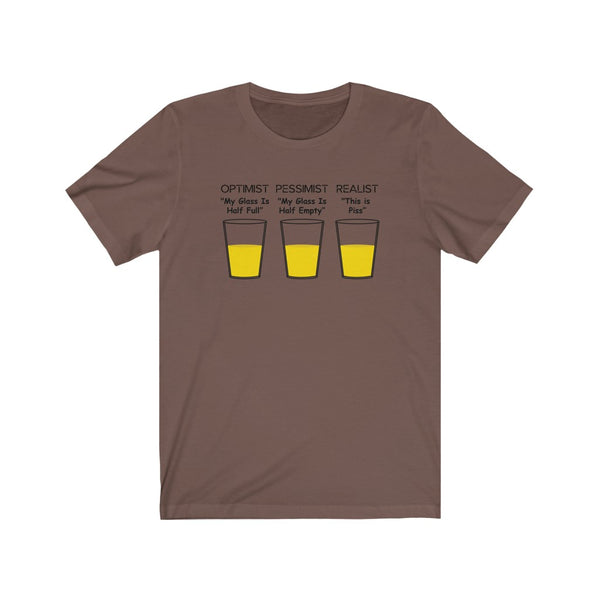 Optimist, Pessimist, Realist-T-Shirt for Women - Canadian Fox