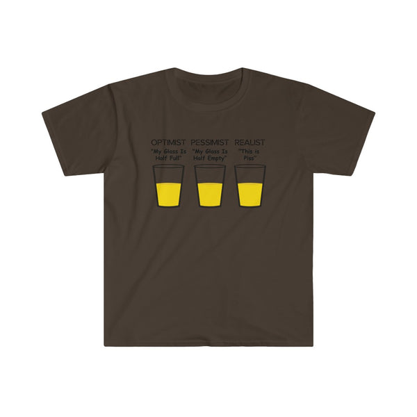 Optimist, Pessimist, Realist-T-Shirt for Men - Canadian Fox