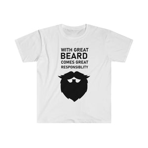 With Great Beard Comes Great Responsibility-T-Shirt for Men - Canadian Fox