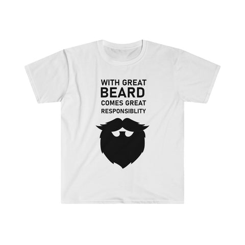 With Great Beard Comes Great Responsibility-T-Shirt for Men - Canadian Fox