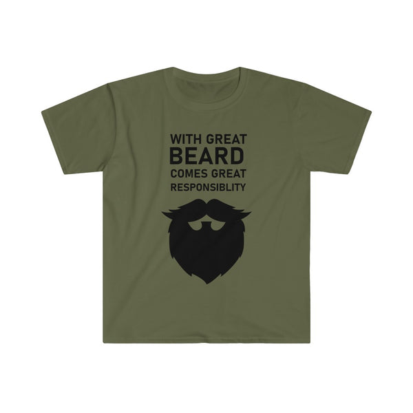 With Great Beard Comes Great Responsibility-T-Shirt for Men - Canadian Fox