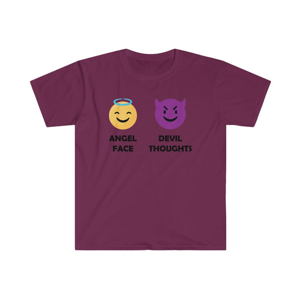 Angel Face, Devil Thoughts-T-Shirt for Men - Canadian Fox