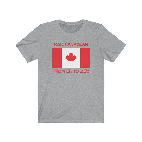 100% Canadian, From Eh To Zed-T-Shirt for Women - Canadian Fox
