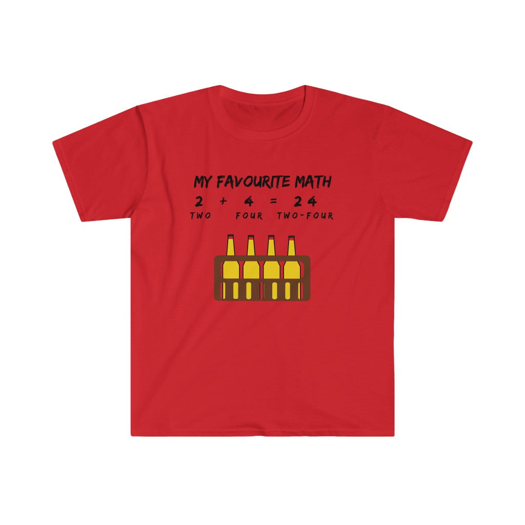 Two + Four = Two-Four-T-Shirt for Men - Canadian Fox