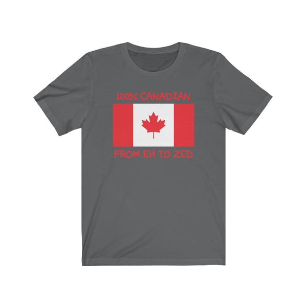 100% Canadian, From Eh To Zed-T-Shirt for Women - Canadian Fox