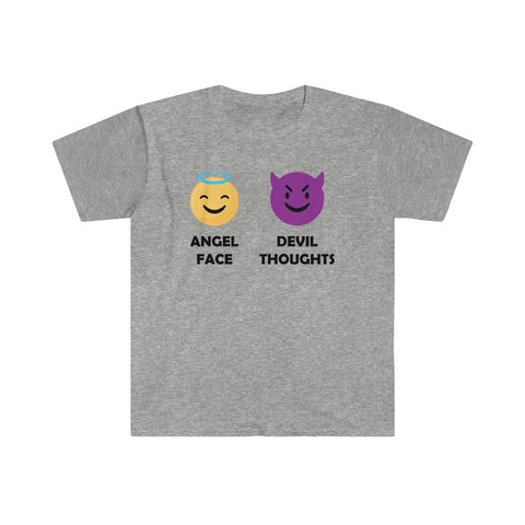 Angel Face, Devil Thoughts-T-Shirt for Men - Canadian Fox