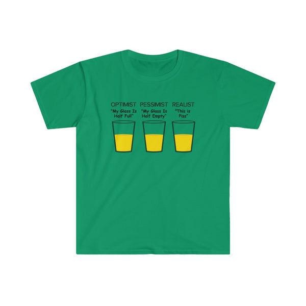 Optimist, Pessimist, Realist-T-Shirt for Men - Canadian Fox