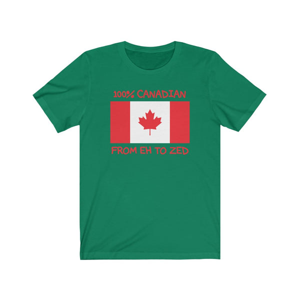 100% Canadian, From Eh To Zed-T-Shirt for Women - Canadian Fox