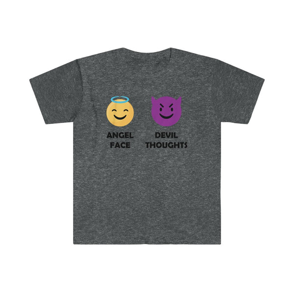 Angel Face, Devil Thoughts-T-Shirt for Men - Canadian Fox
