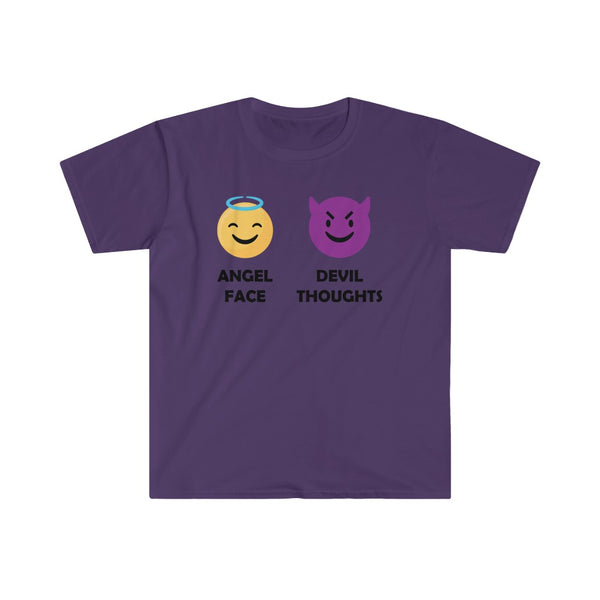 Angel Face, Devil Thoughts-T-Shirt for Men - Canadian Fox