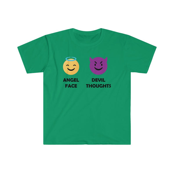 Angel Face, Devil Thoughts-T-Shirt for Men - Canadian Fox