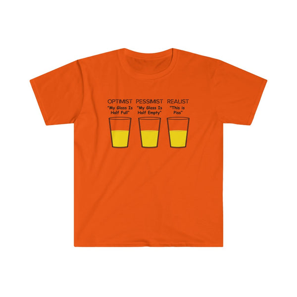 Optimist, Pessimist, Realist-T-Shirt for Men - Canadian Fox