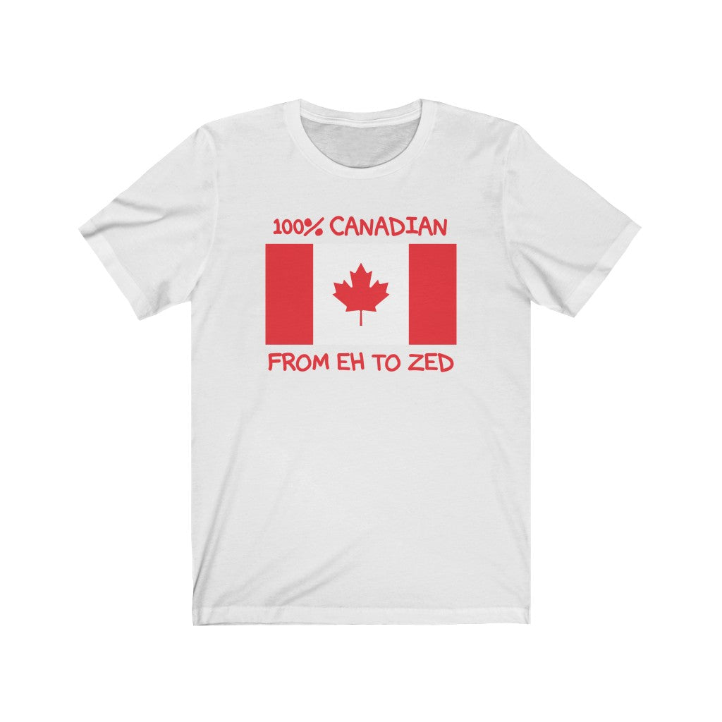 100% Canadian, From Eh To Zed-T-Shirt for Women - Canadian Fox